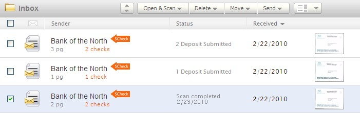 Intelligent Notifications - the app detects and notifies you when a check is present.