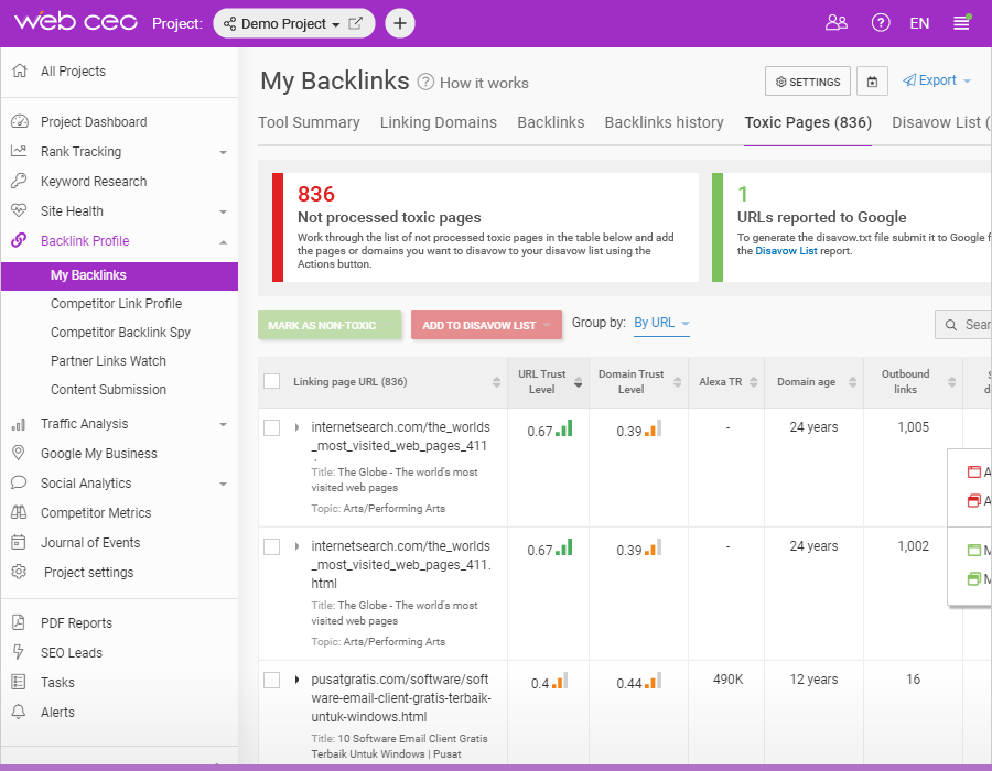 WebCEO Software - 4