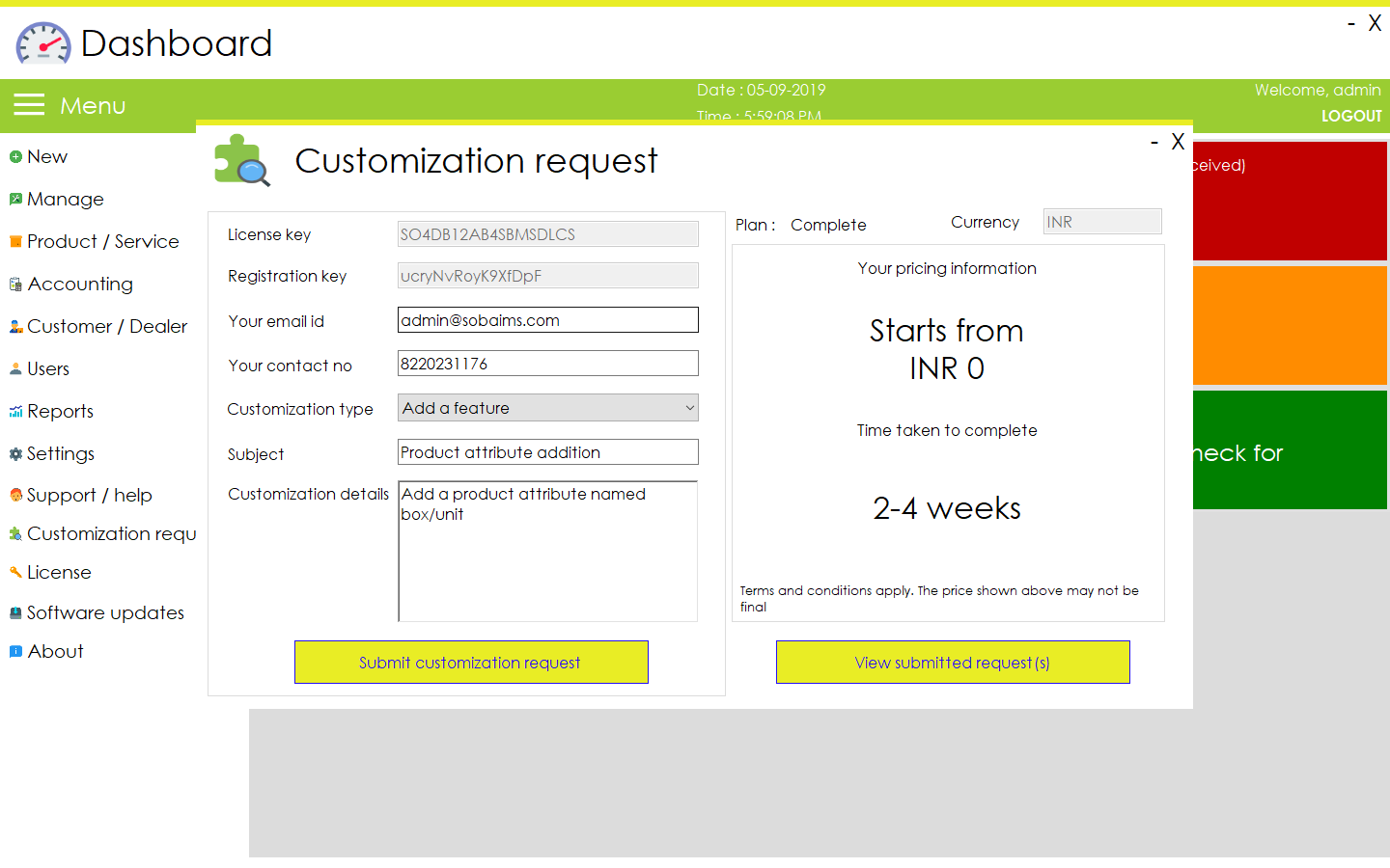 So Baims customization request screenshot
