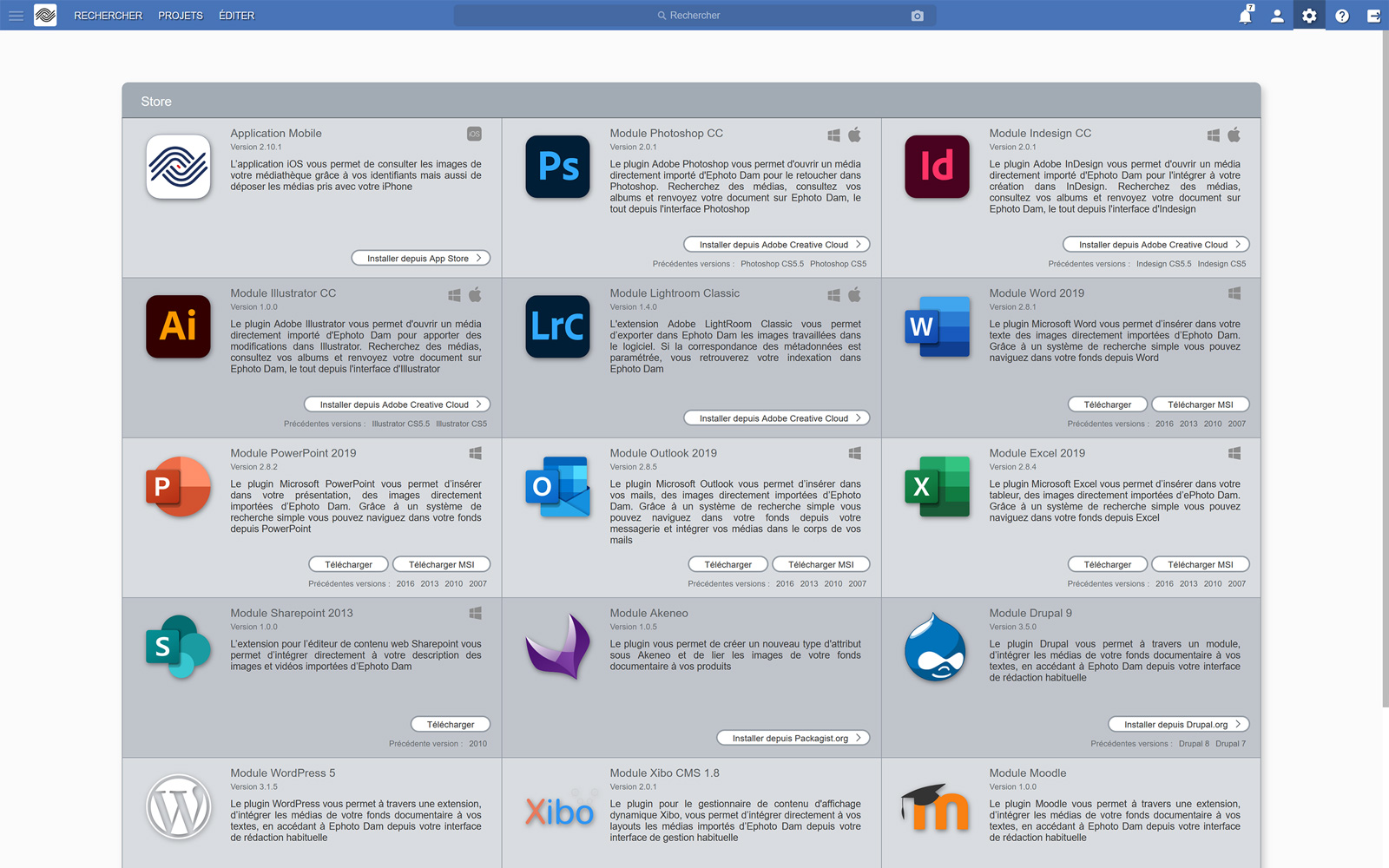 A complete store of plugins for all your business applications