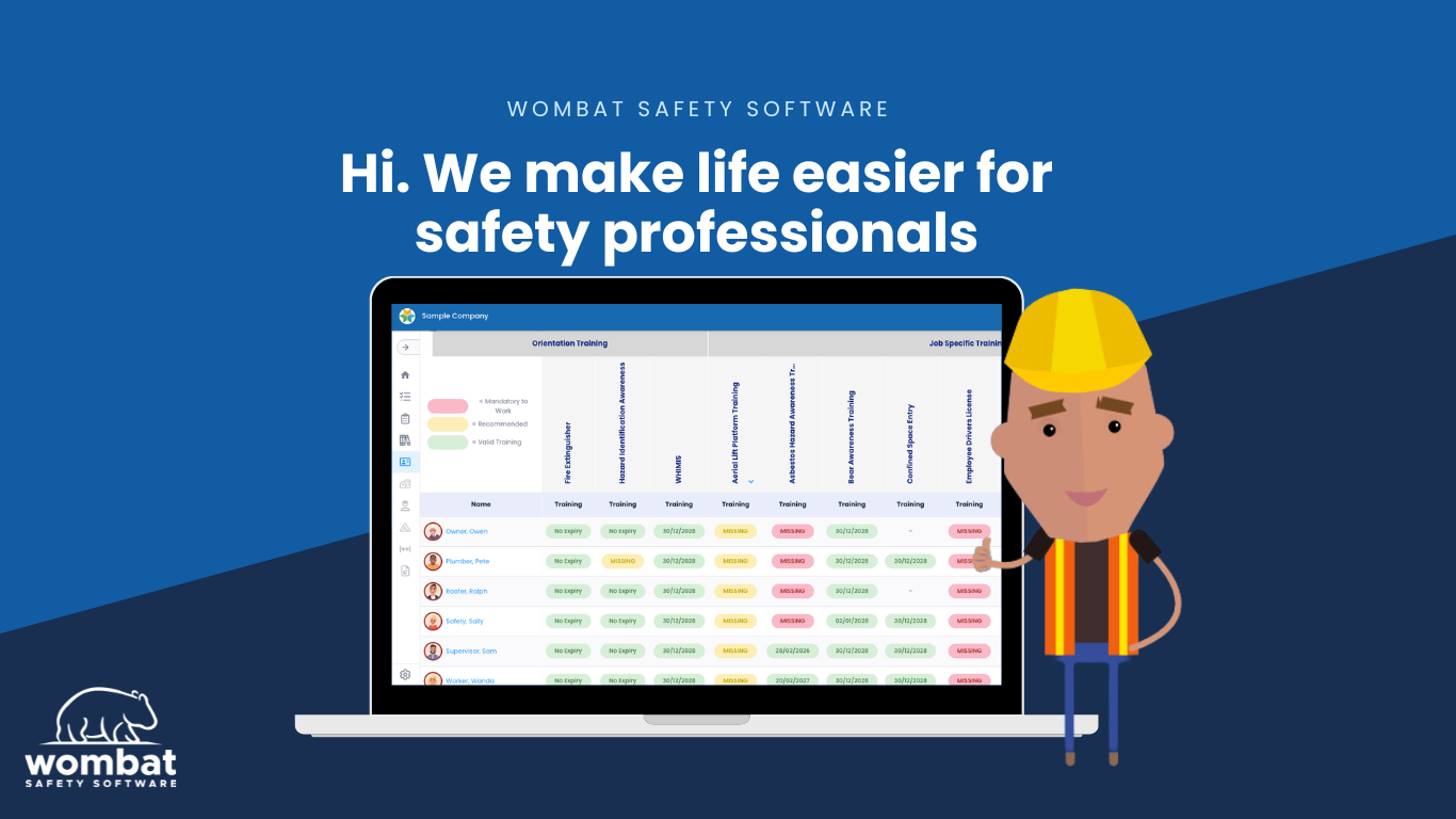 At Wombat, we understand the complexities of managing safety in your business. That's why we've designed a comprehensive software solution to simplify the entire process. 