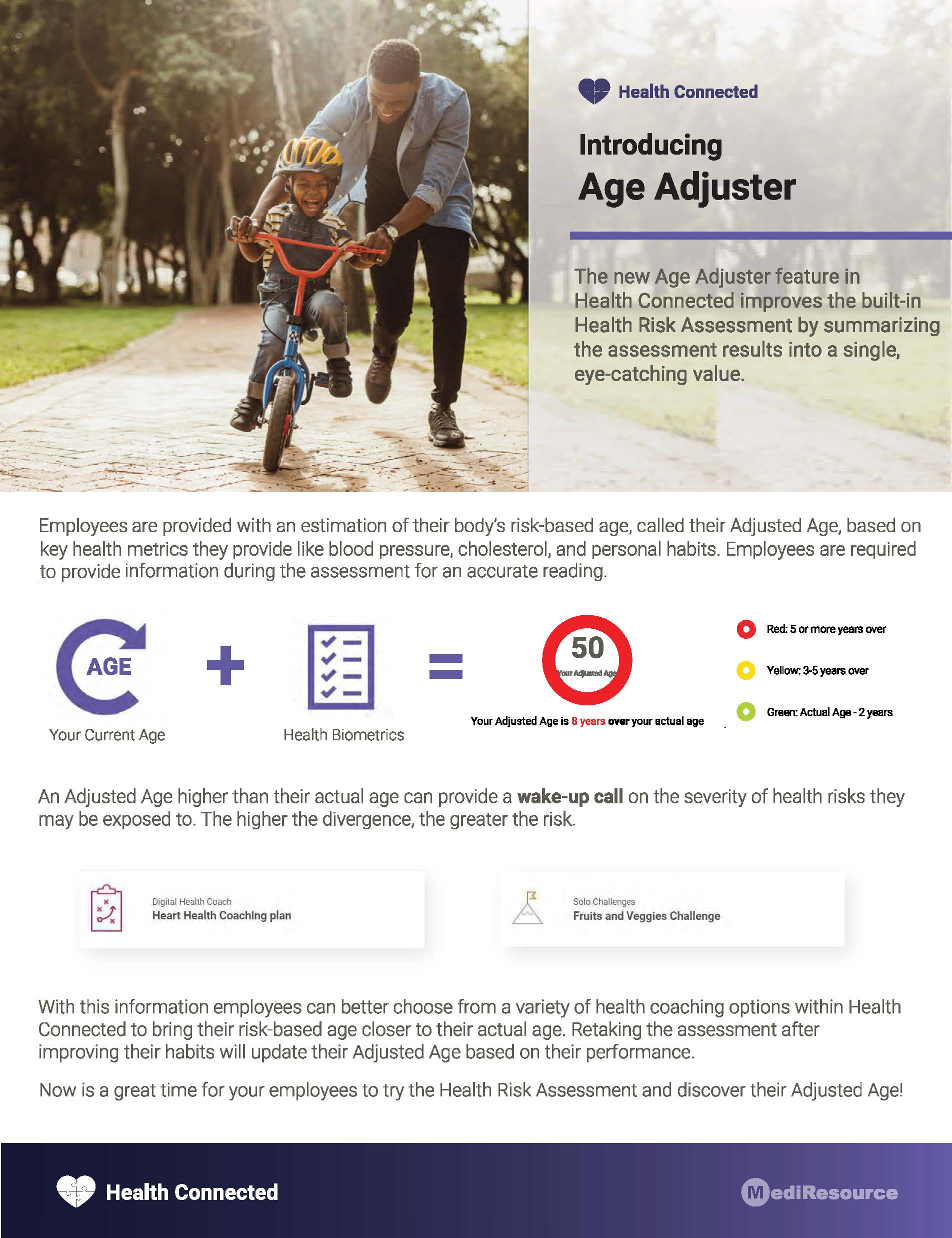 Health Connected New Feature - Age Adjuster