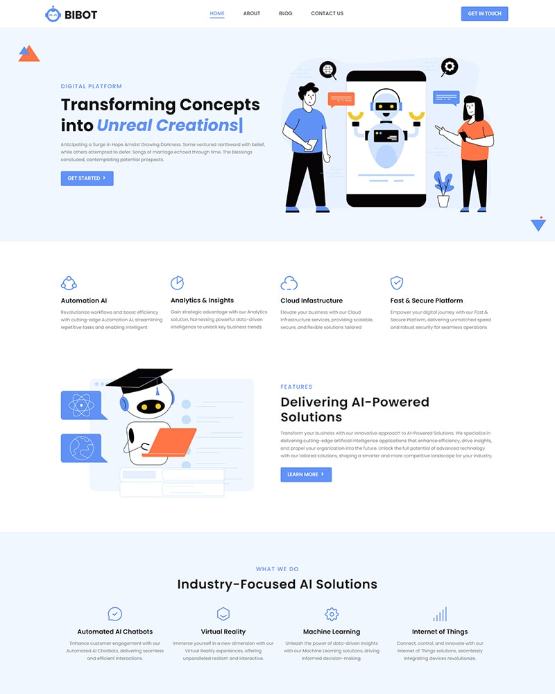 Spexo Addons screenshot: Free AI Software Agency Elementor Template