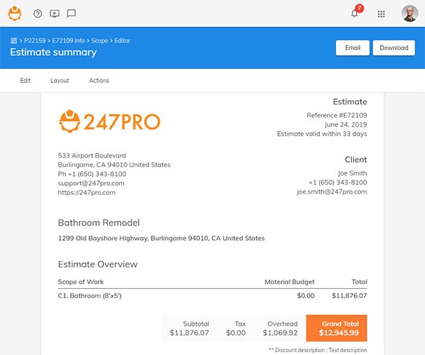 247PRO Estimator Logiciel - 3