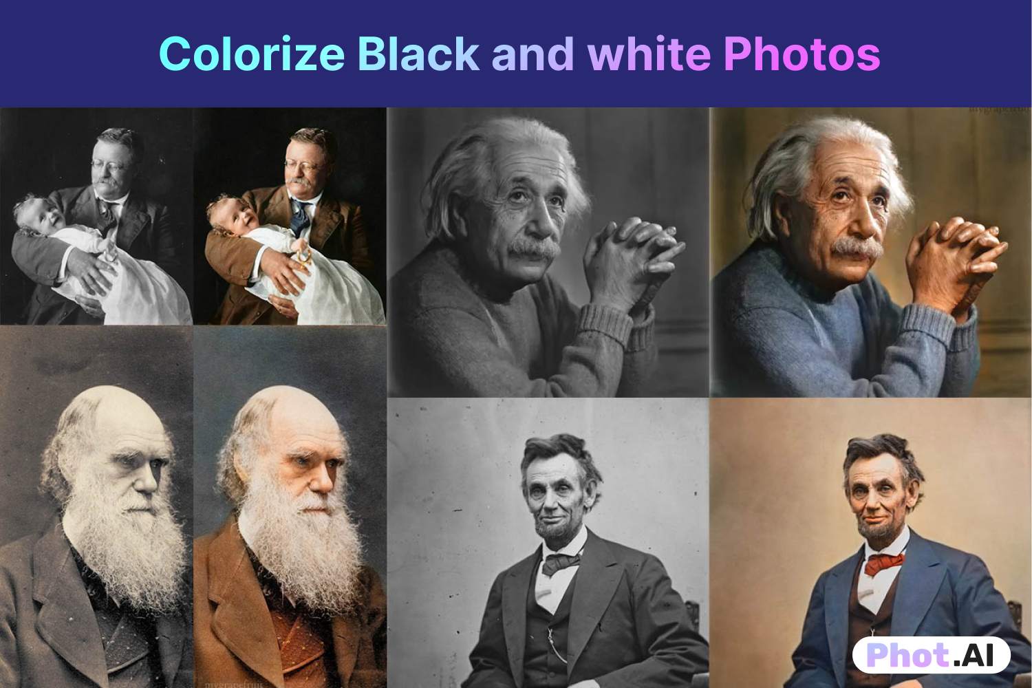 Phot.AI screenshot: Colorize Black & White Photos
