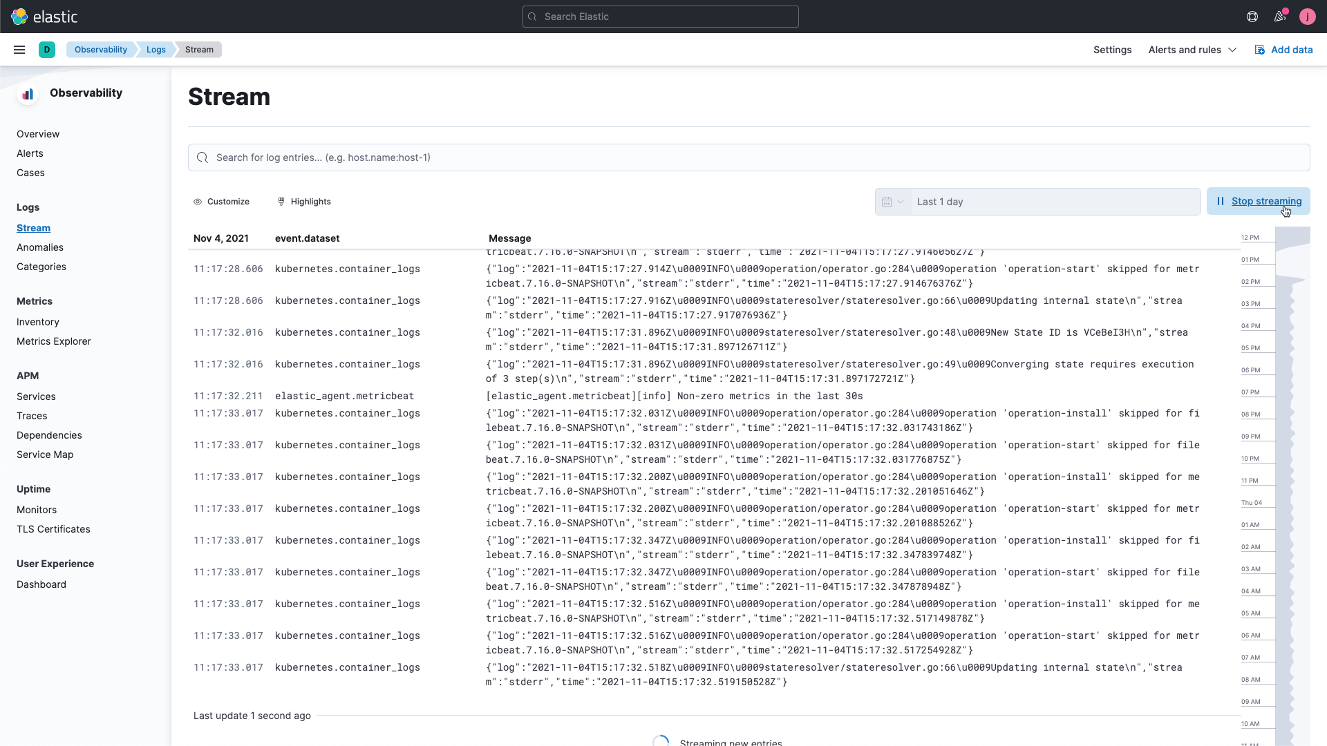 Elastic Observability Software - 2