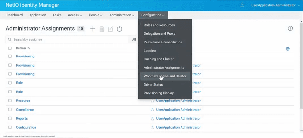 NetIQ Identity Manager Software - NetIQ Identity Manager workflow engine and cluster