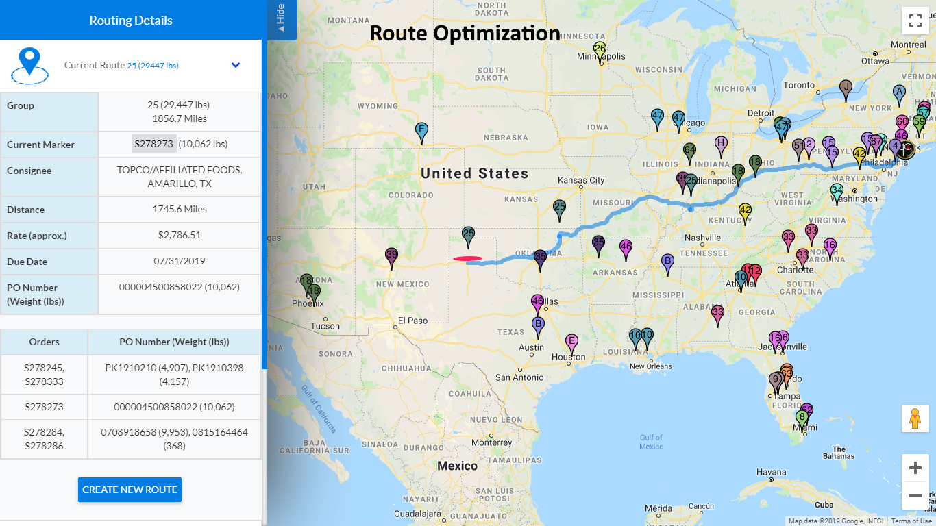 TOTALogistix proprietary and fully customizable Route Optimization module considers all factors such as off-route miles, maximum stops and other critical shipment parameters while building efficient multi-stop loads.