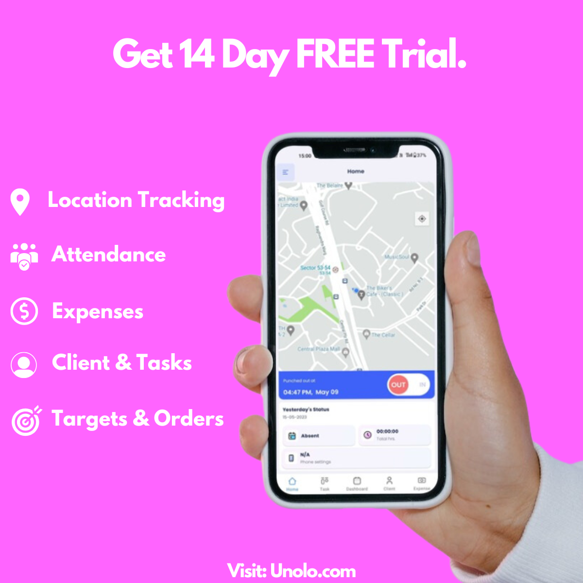 Unolo screenshot: Field Force Management