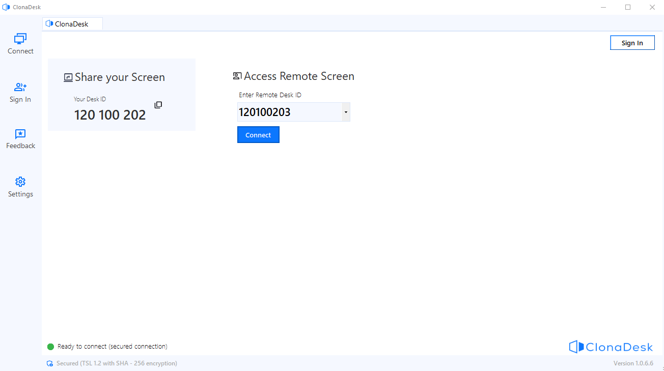 Clonadesk screenshot