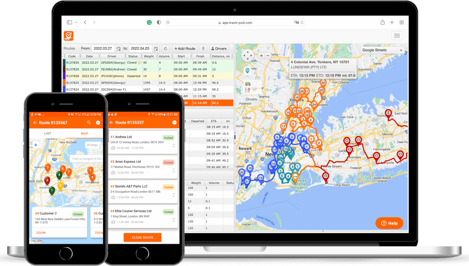 Track-POD Software - Route Planning Software & Driver App