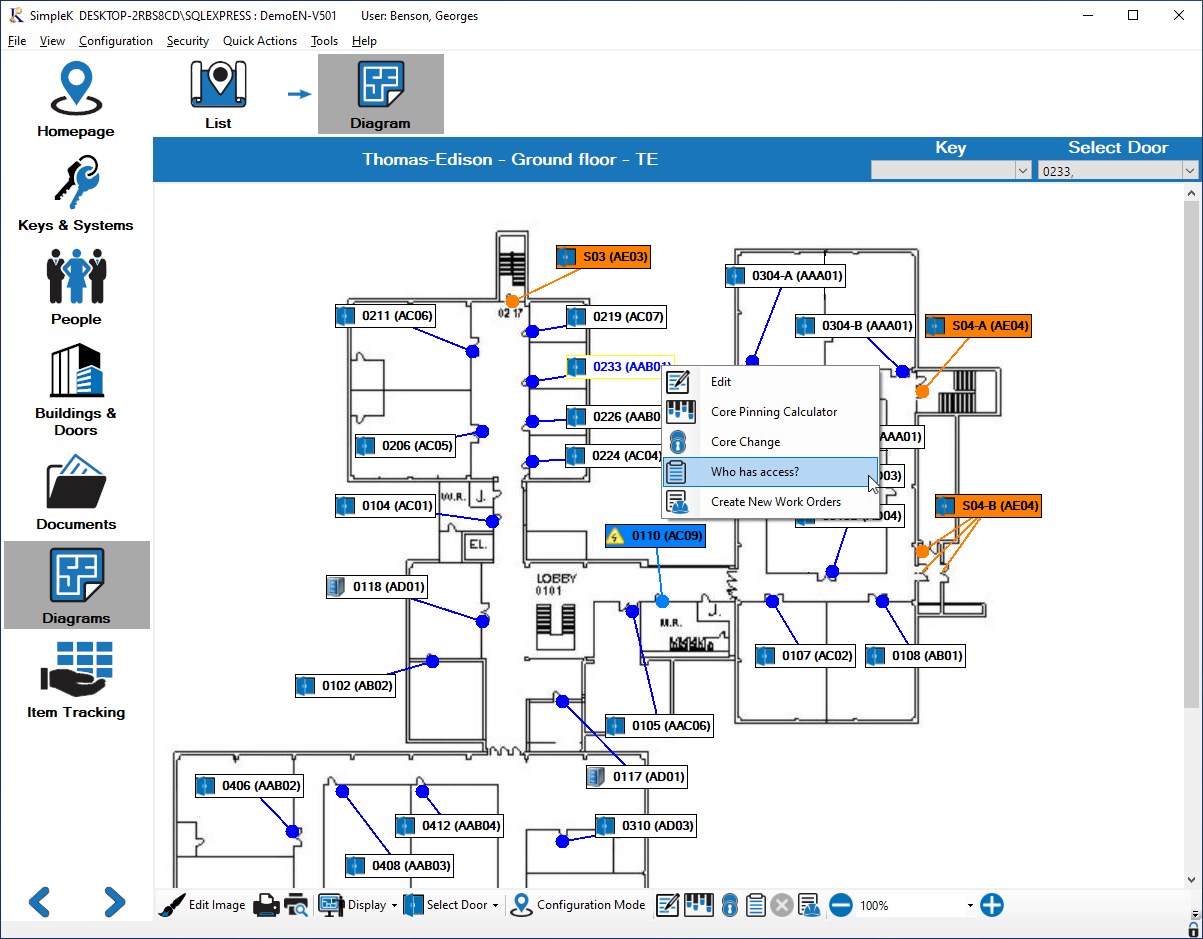 SimpleK screenshot: SimpleK floor plans