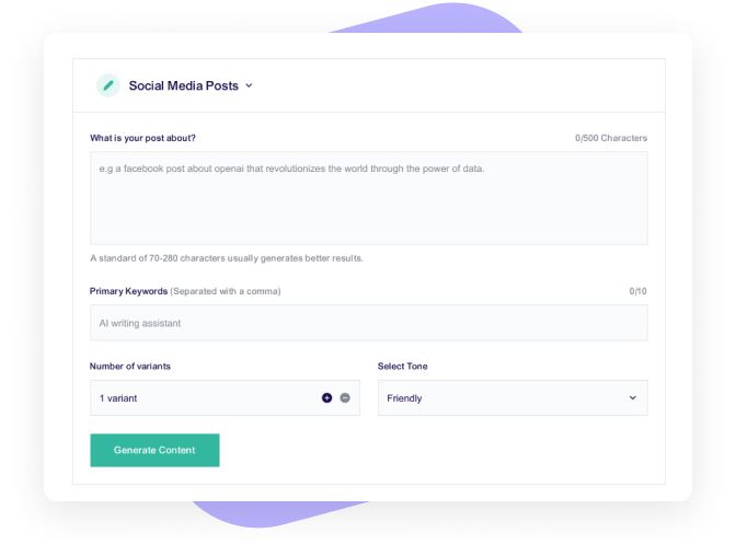 SEOpital screenshot: SEOpital create social media posts