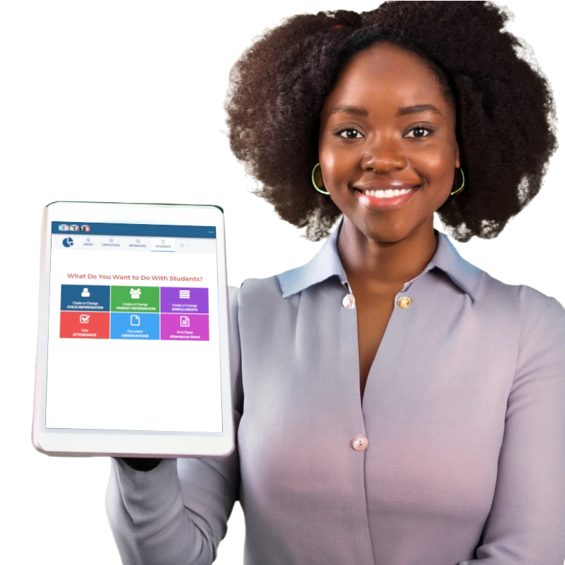 Key Features include: Online Registration, Attendance Tracking, Parent Portal, Billing & Payments, Subsidy Management, Multi-Site Management, Daily Logs & Observation Tracking, Waitlist and Family Records Management, Parent Communications, plus more!