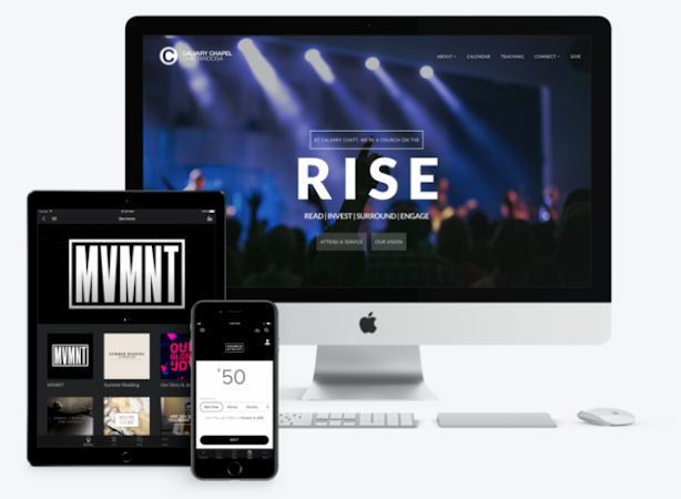 Subsplash screenshot: Create a customized website and mobile app for your church