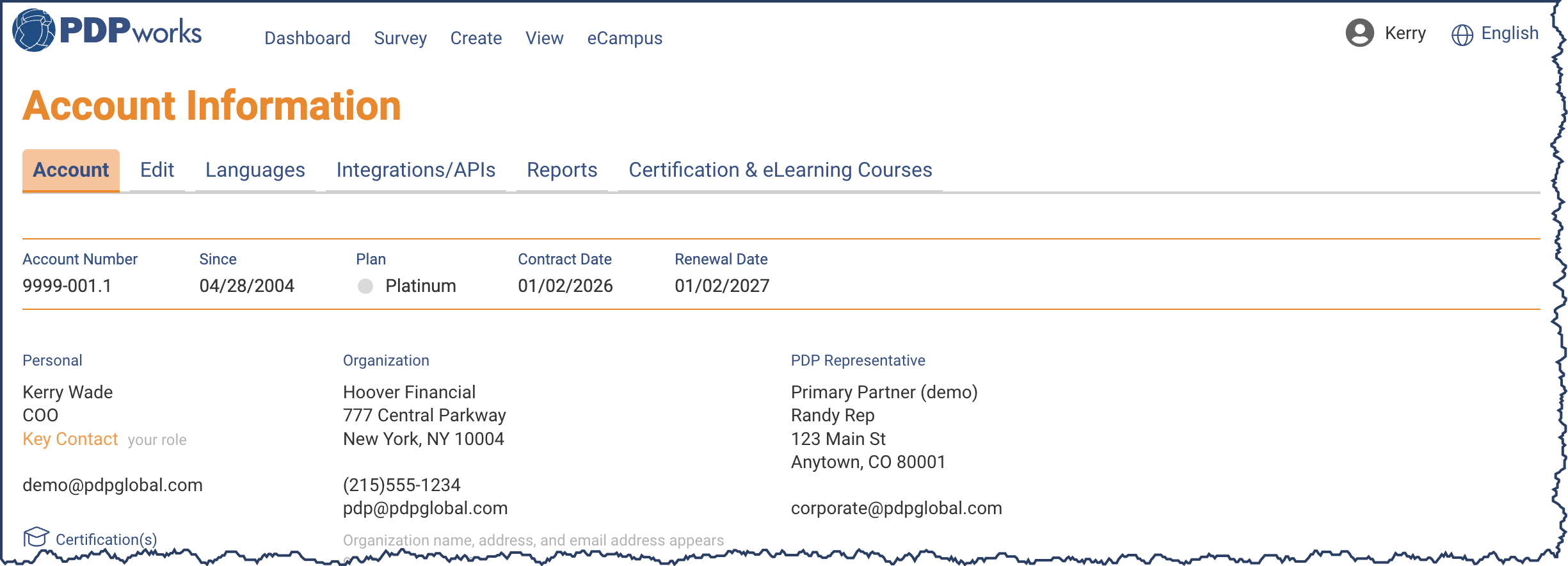 JobScan screenshot: An example administrator environment.