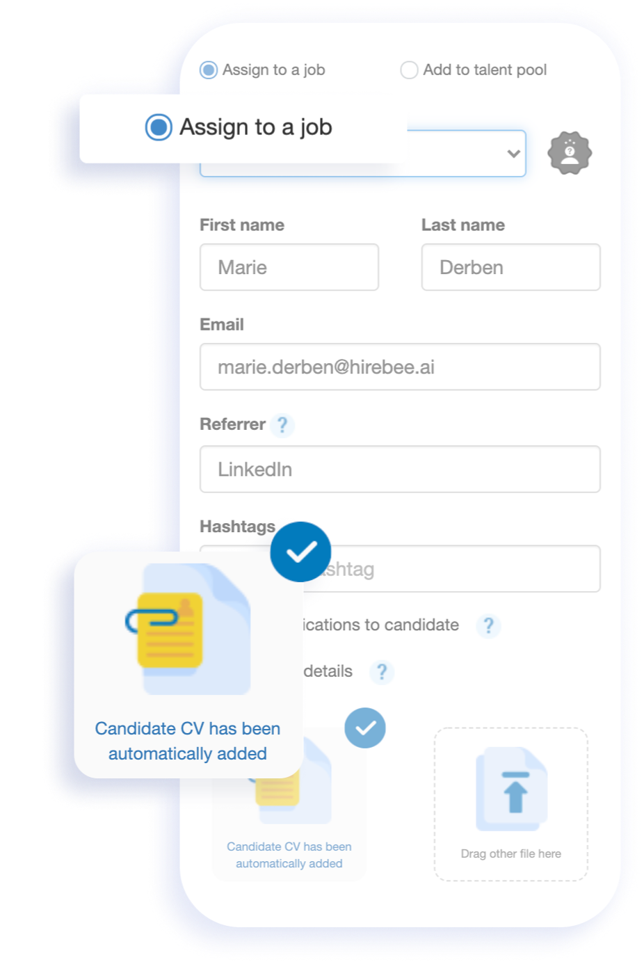 Candidate sourcing is a key part of talent acquisition. That is why Hirebee provides you with a complete toolset to find the best candidates, create multiple pipelines, build a talent pool and source like a ninja.