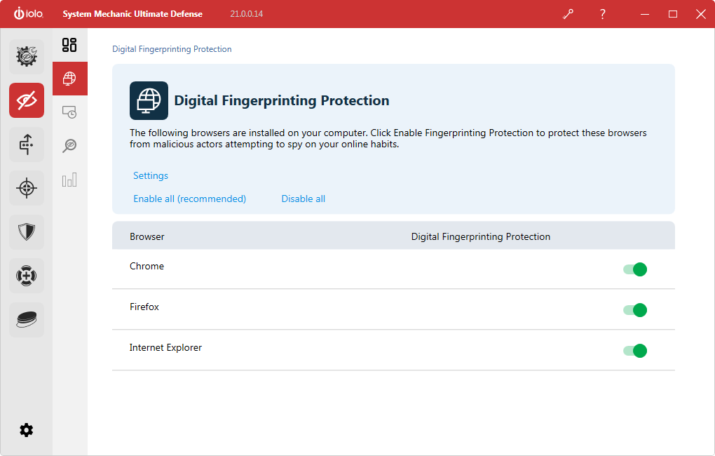 System Mechanic Ultimate Defense Software - Digital Fingerprinting Protection