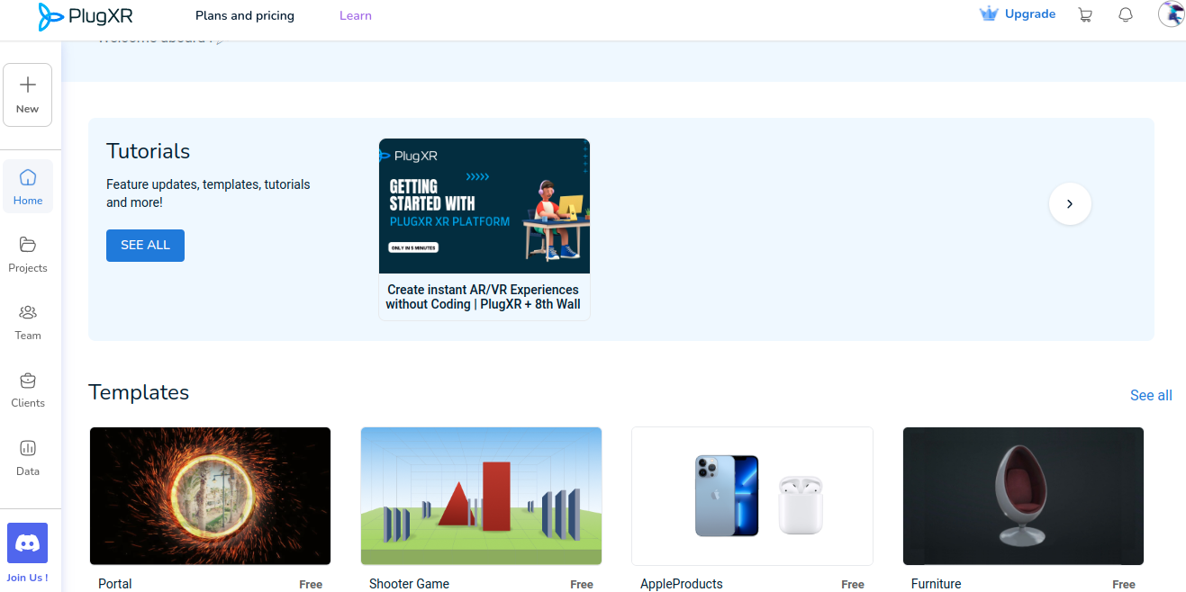 PlugXR screenshot: PlugXR Creator Platform