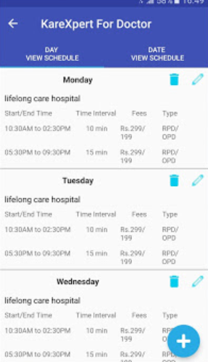 KareXpert physician schedules