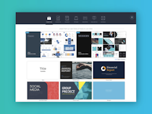 Visme Software - Template library with over 40 content types