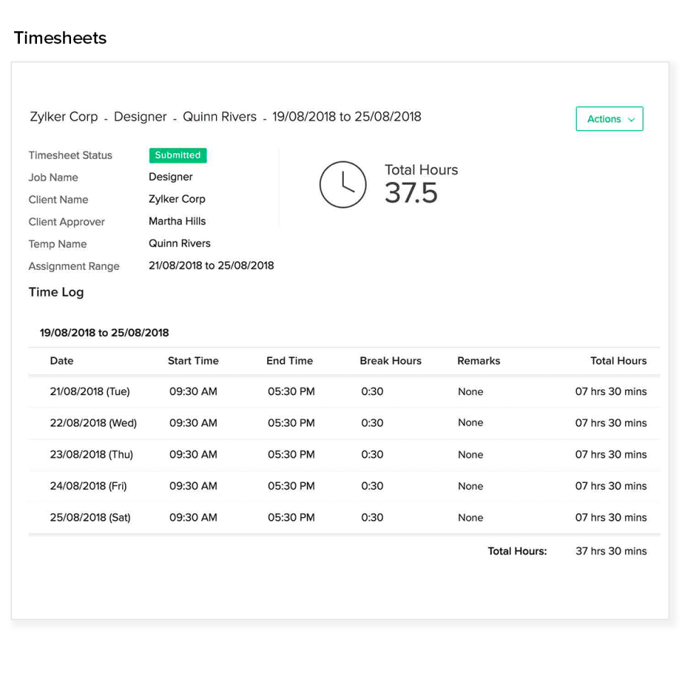 Zoho Workerly Software - 3