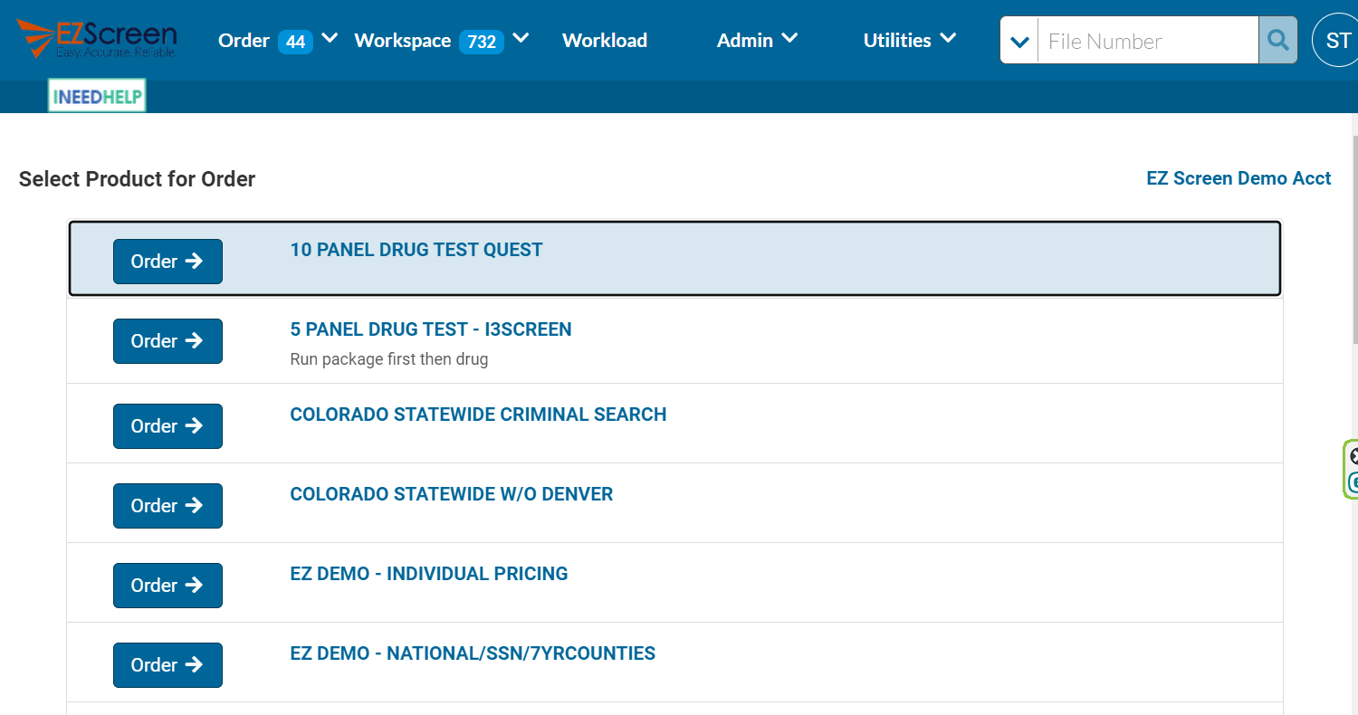 EZ Screen Software - Choose which fully customizable package is needed. Packages can be named and configured to any needs.