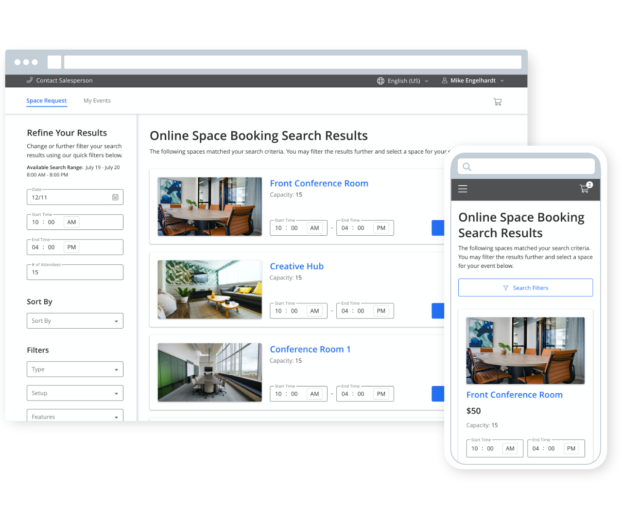 Ungerboeck Software Software - Ungerboeck online space booking