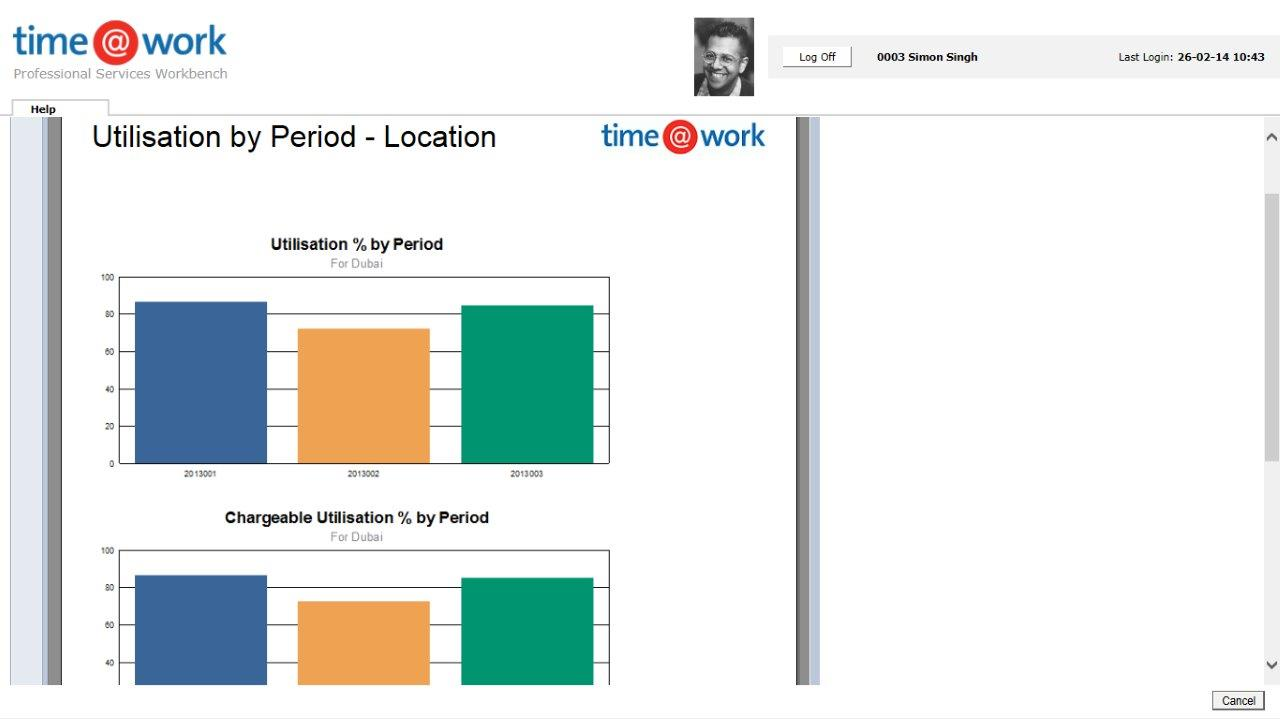 time@work Software - time@work Utilization by period