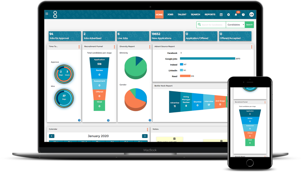 Jobtrain screenshot: Jobtrain home page