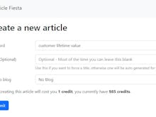 Article Fiesta Software - Create an article easily