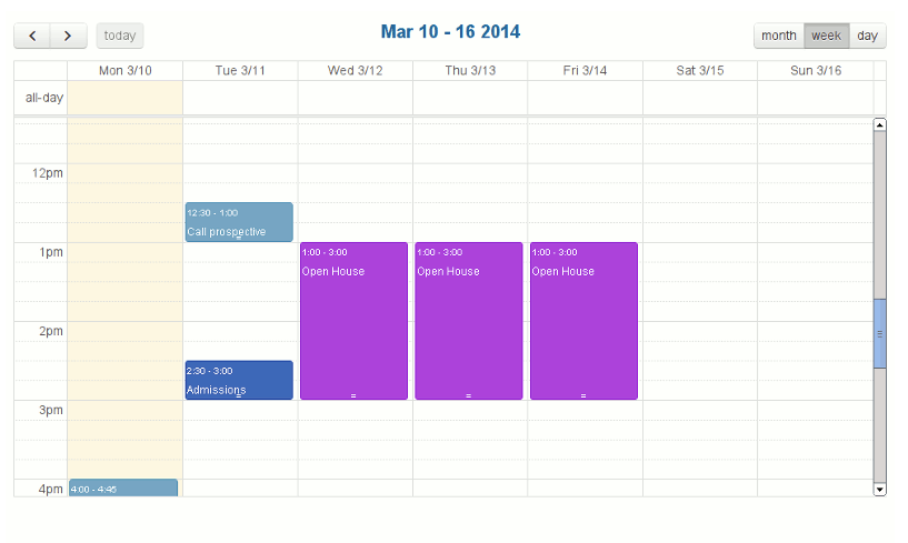 ampEducator Software - Manage scheduling with ampEducator's integrated calendar
