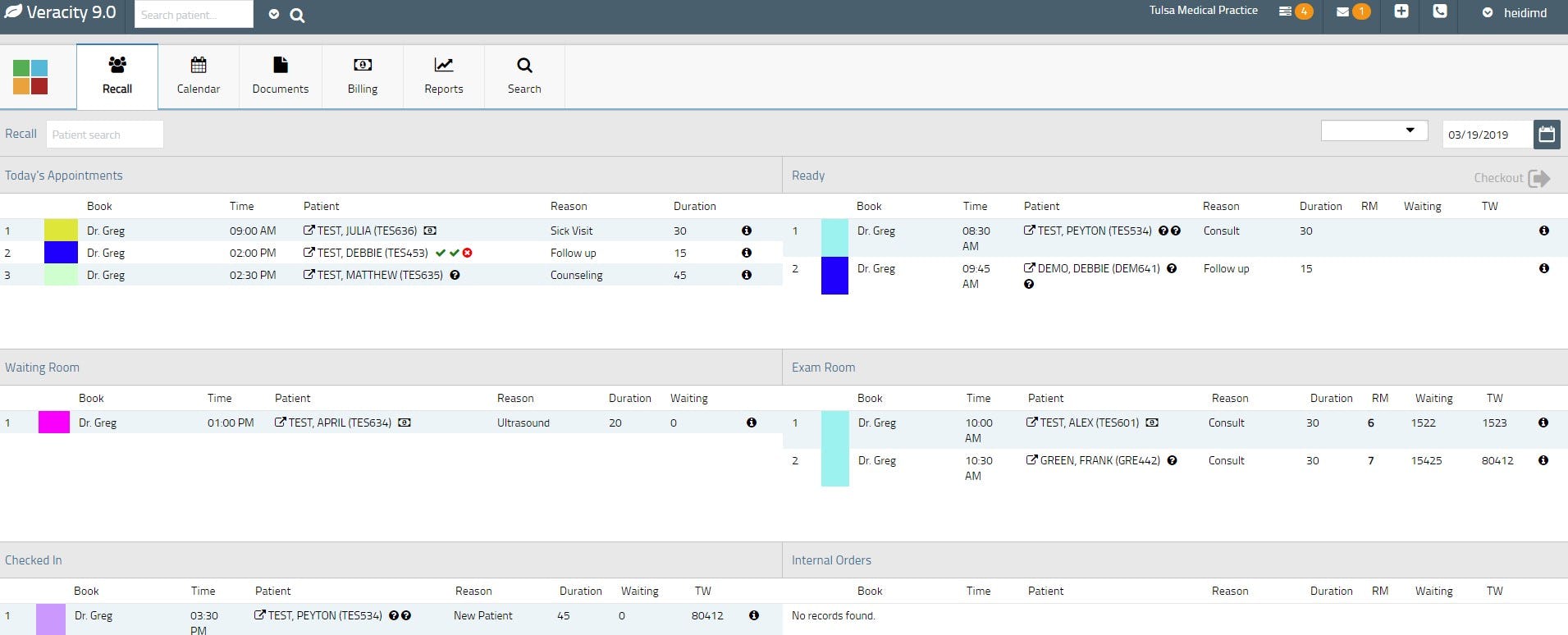 AllegianceMD Software - AllegianceMD daily appointments