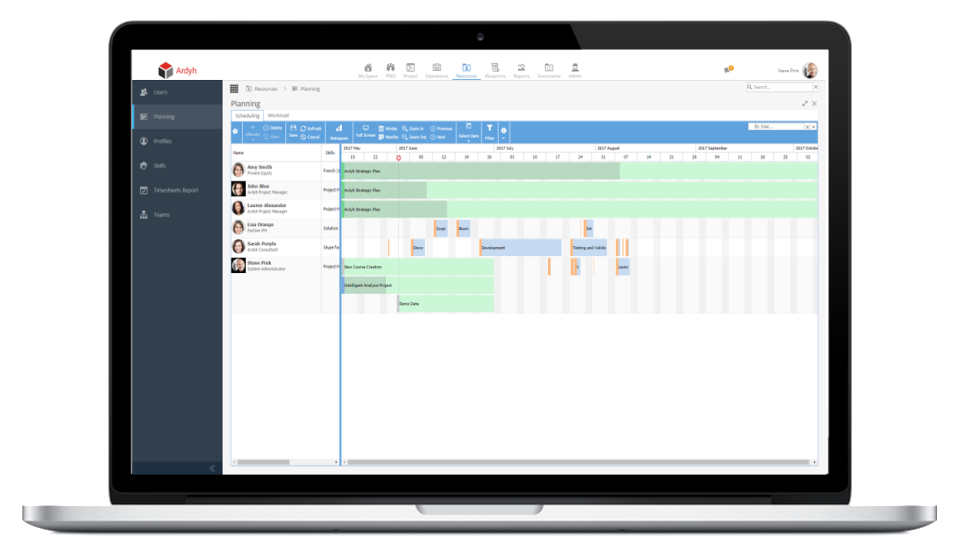 Hydra Software - Use the resource management tools to assign tasks to team members based on skills or availability