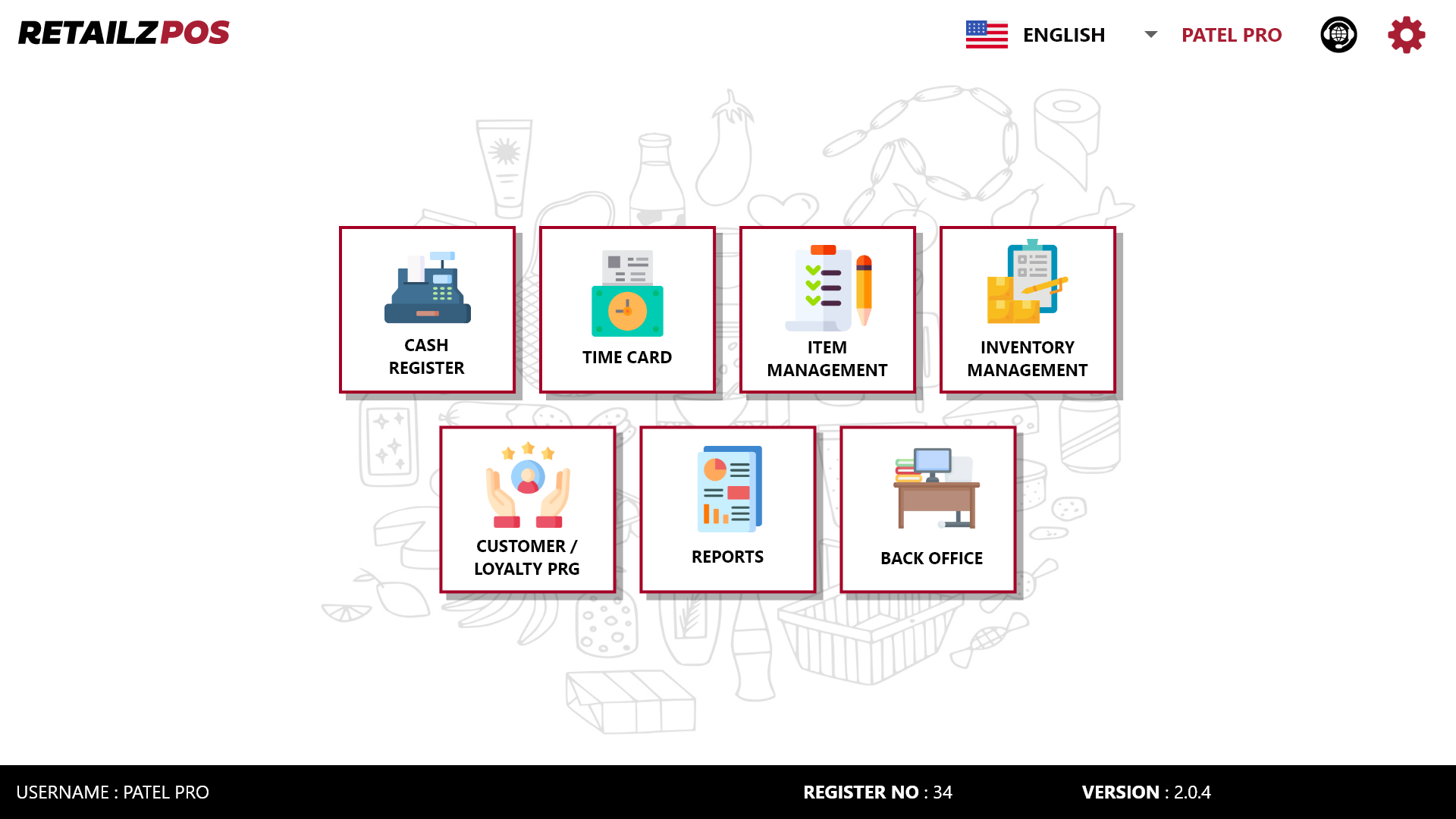 RetailzPOS screenshot