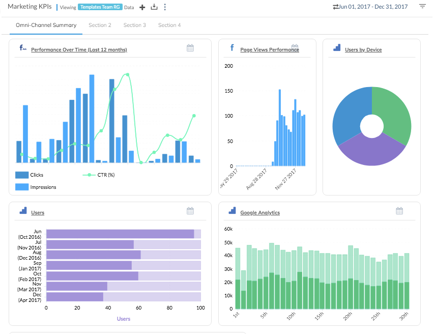ReportGarden Software - Marketing KPI Dashboard