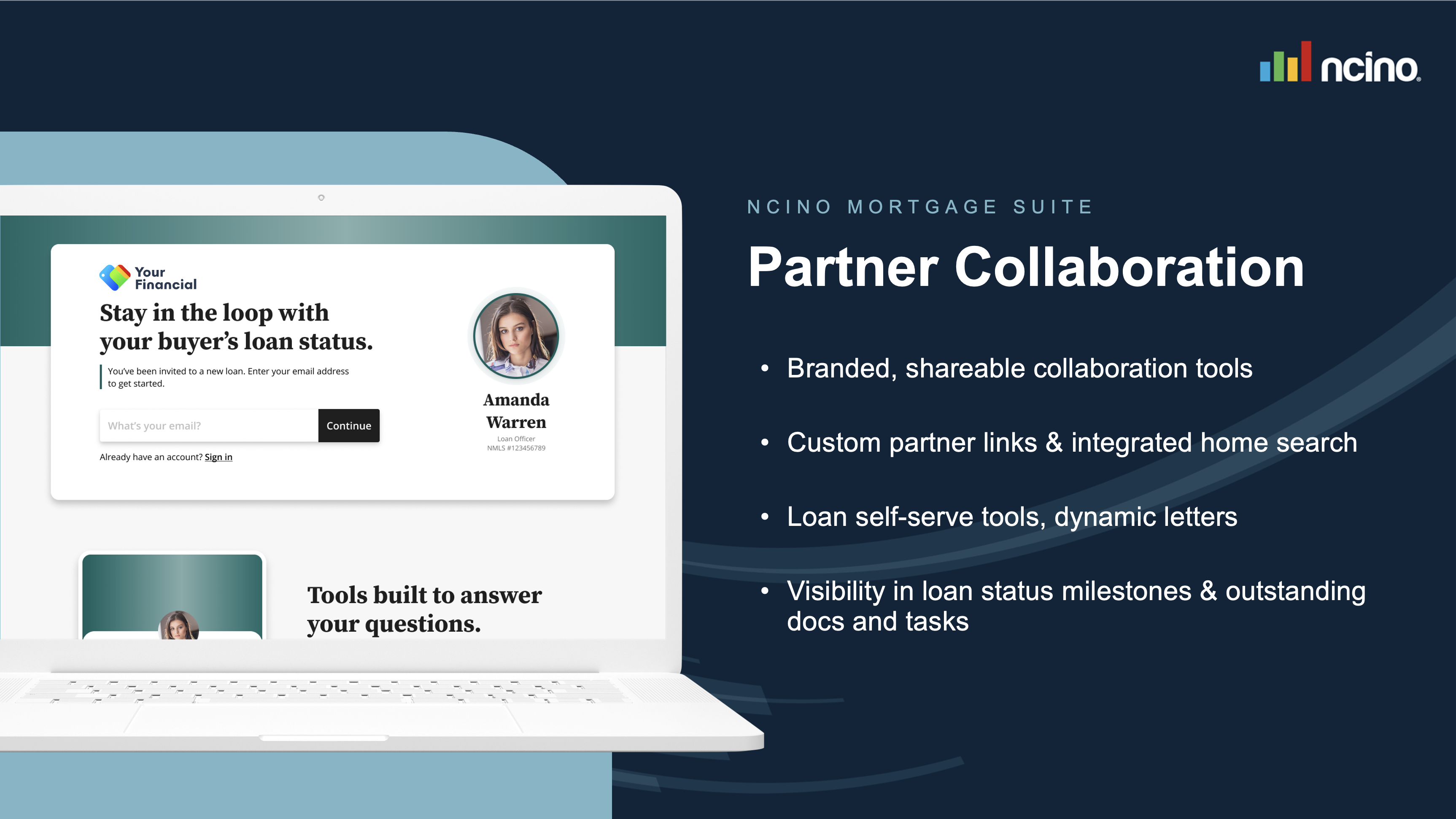 nCino’s Mortgage Suite Software - Grow referral network and collaborate with partners throughout the mortgage transaction.
