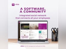 niikiis Software - Social home page with integrated social network. See absences, approve and deny holiday requests, and clock in and out.