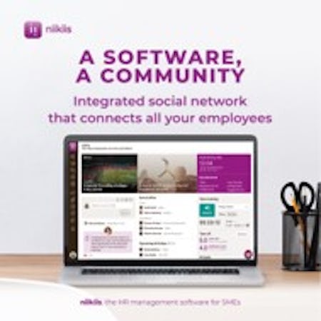 niikiis screenshot: Social home page with integrated social network. See absences, approve and deny holiday requests, and clock in and out.