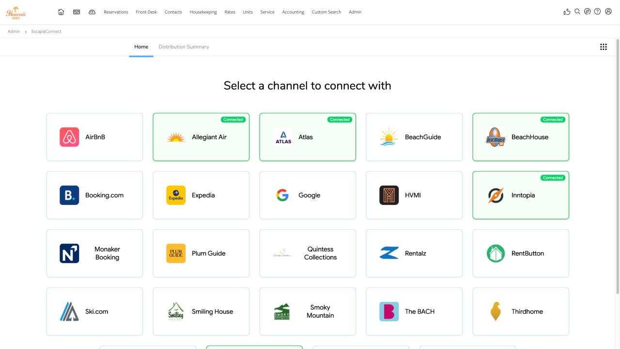 EscapiaConnect: Built-In Channel Manager