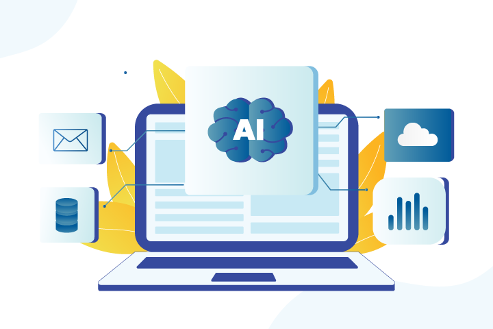 DeskConnect screenshot: AI is used throughout the DeskConnect product.
