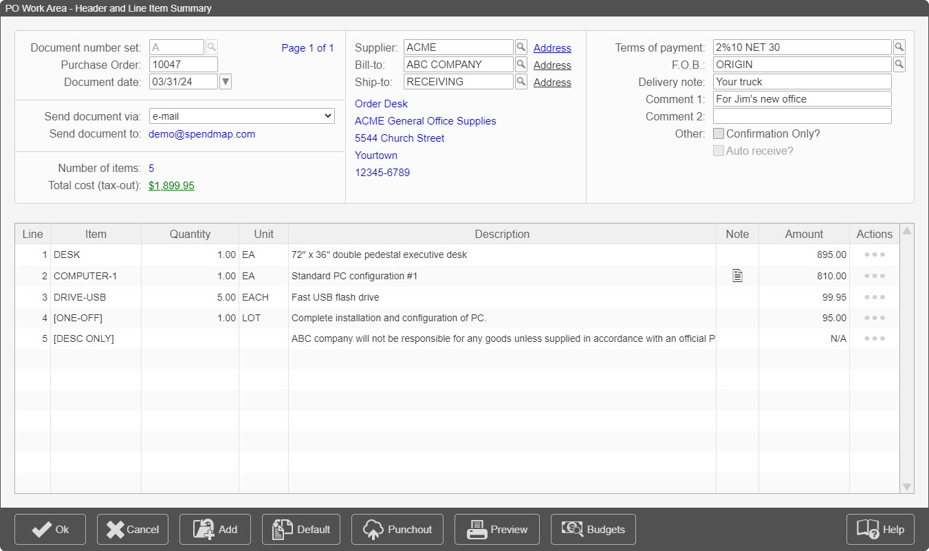 Free-Procurement Project screenshot: Create Purchase Orders in seconds that you can print or email directly to your suppliers.

Copy existing POs or PO Templates to save even more time.