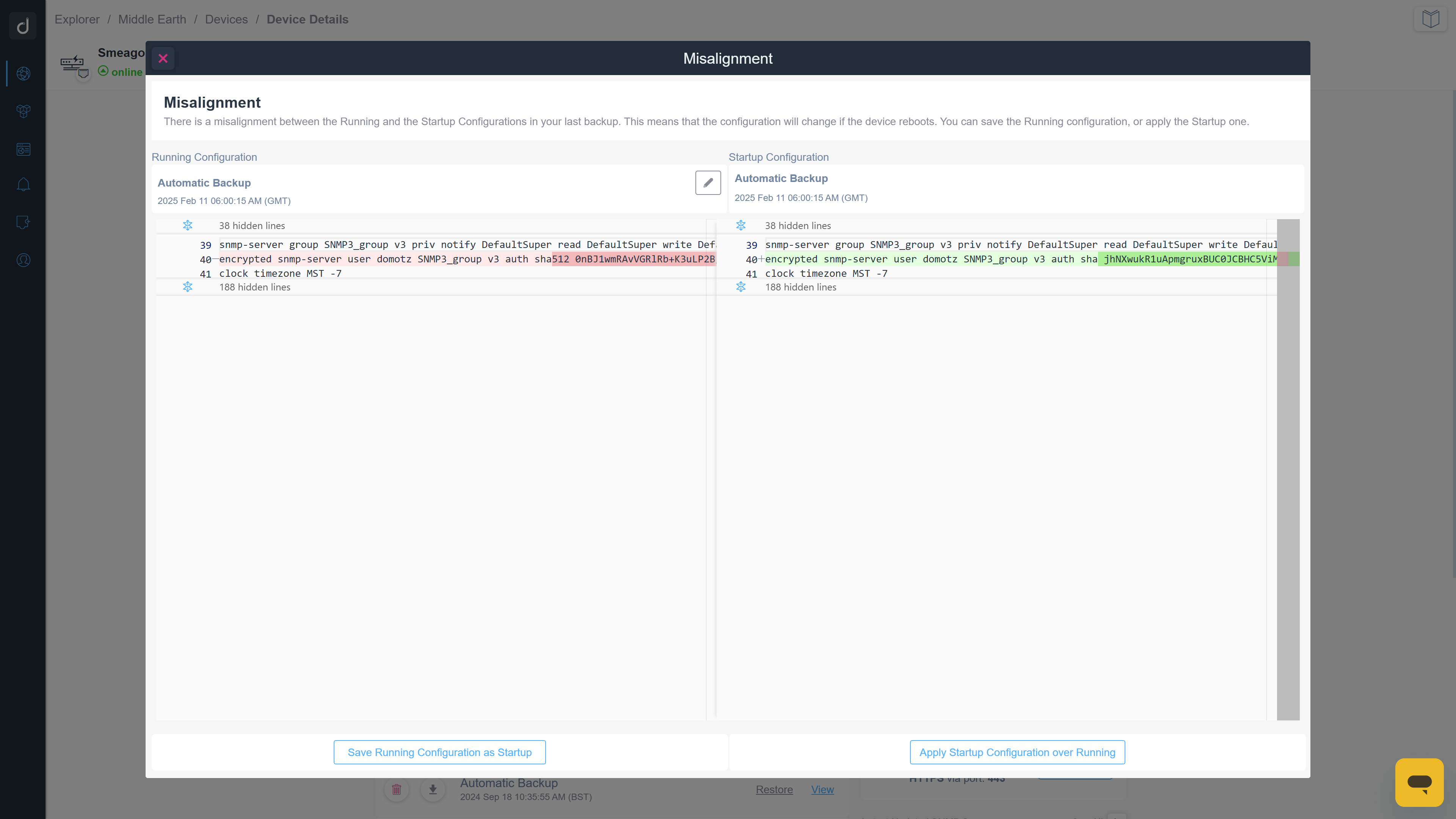 Domotz Software - Configuration Management for Backup, Restore, and Detecting Misalignment - thumbnail