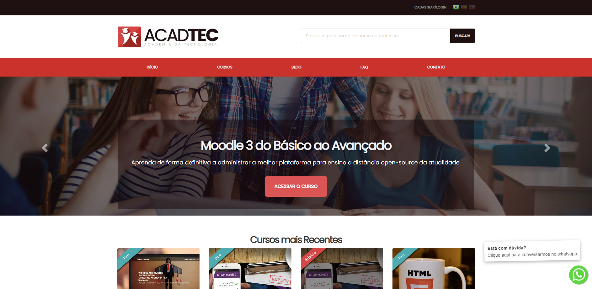 LMS Estúdio screenshot: Platform sales portal interface, can be fully editable with logo, fonts, colors, images and themes.