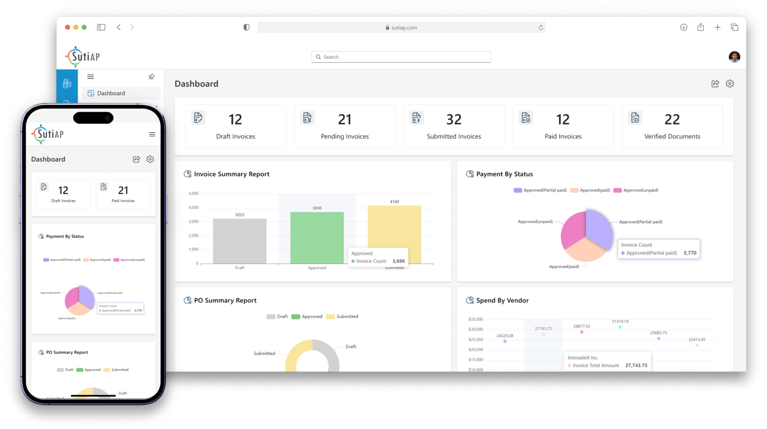 SutiAP screenshot: SutiAP Dashboard