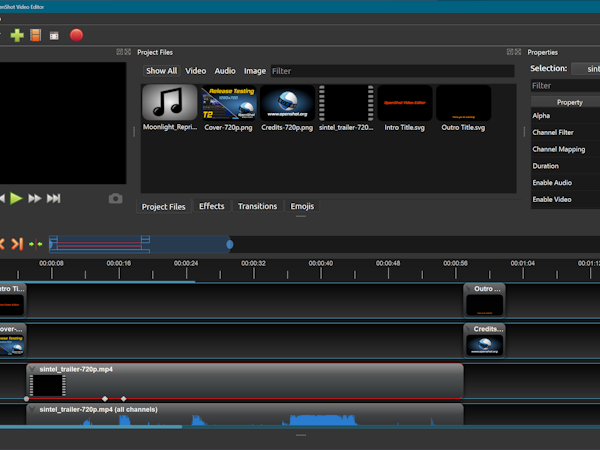 OpenShot Video Editor Software - OpenShot v2.6.1 Customizable Interface