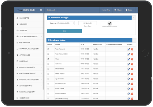 Club Management System Software - Club Management System enrollment