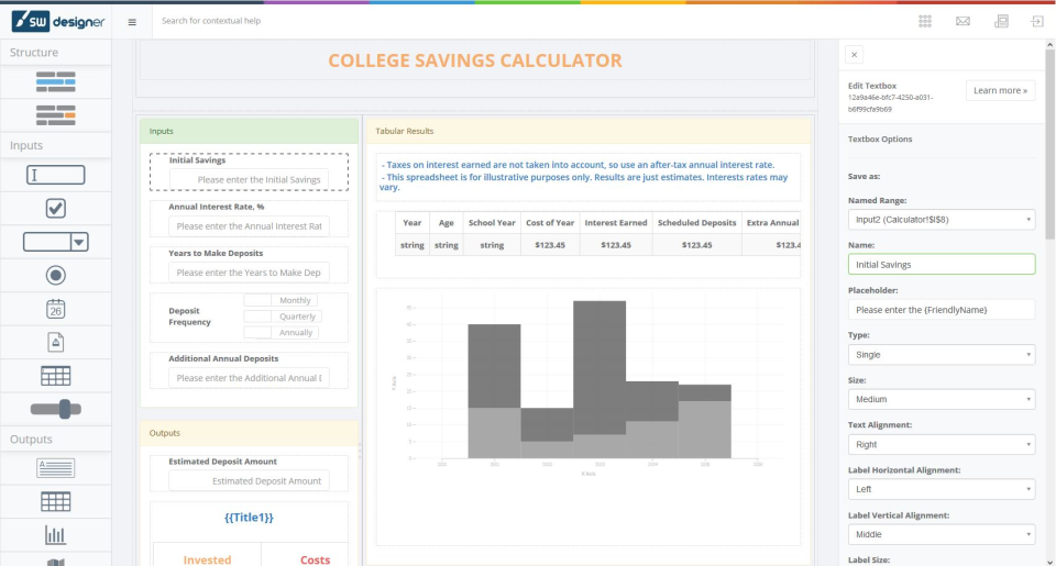 SpreadsheetWEB Software - Drag-and-drop development