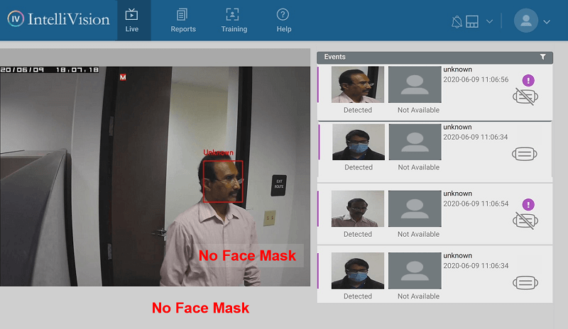IntelliVision Software - IntelliVision face mask detection