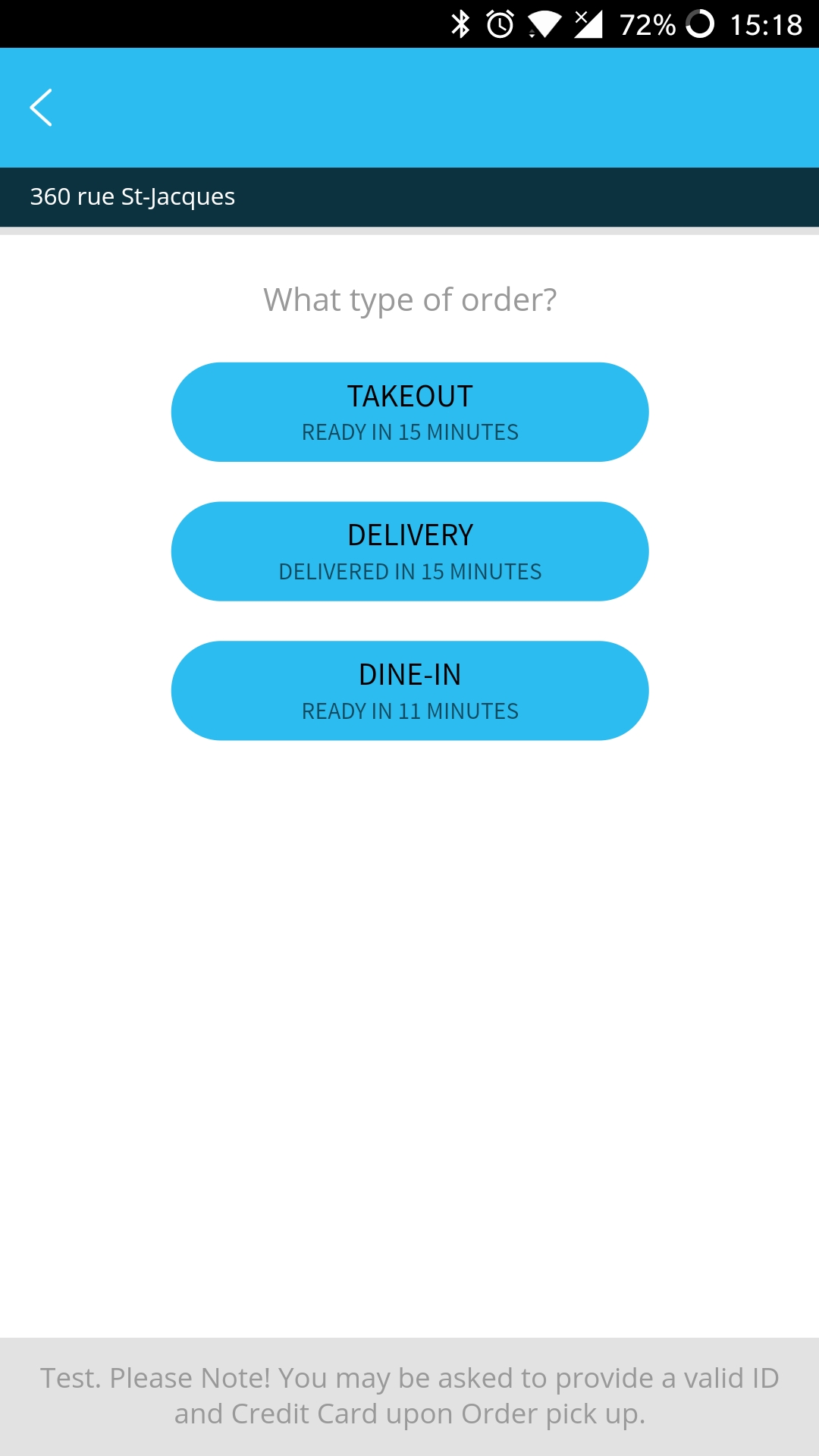 Mobile ordering application